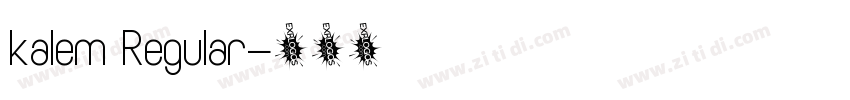 kalem Regular字体转换